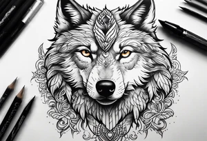 Wolf Phoenix tattoo idea