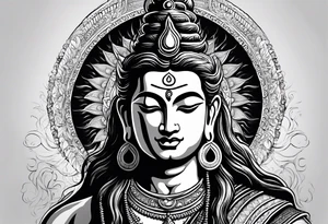 Lord shiva around with  karma , always positive, nothing deep , spiritual Sanskrit words tattoo idea