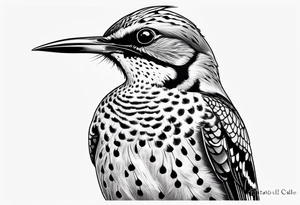 Female flicker bird tattoo idea