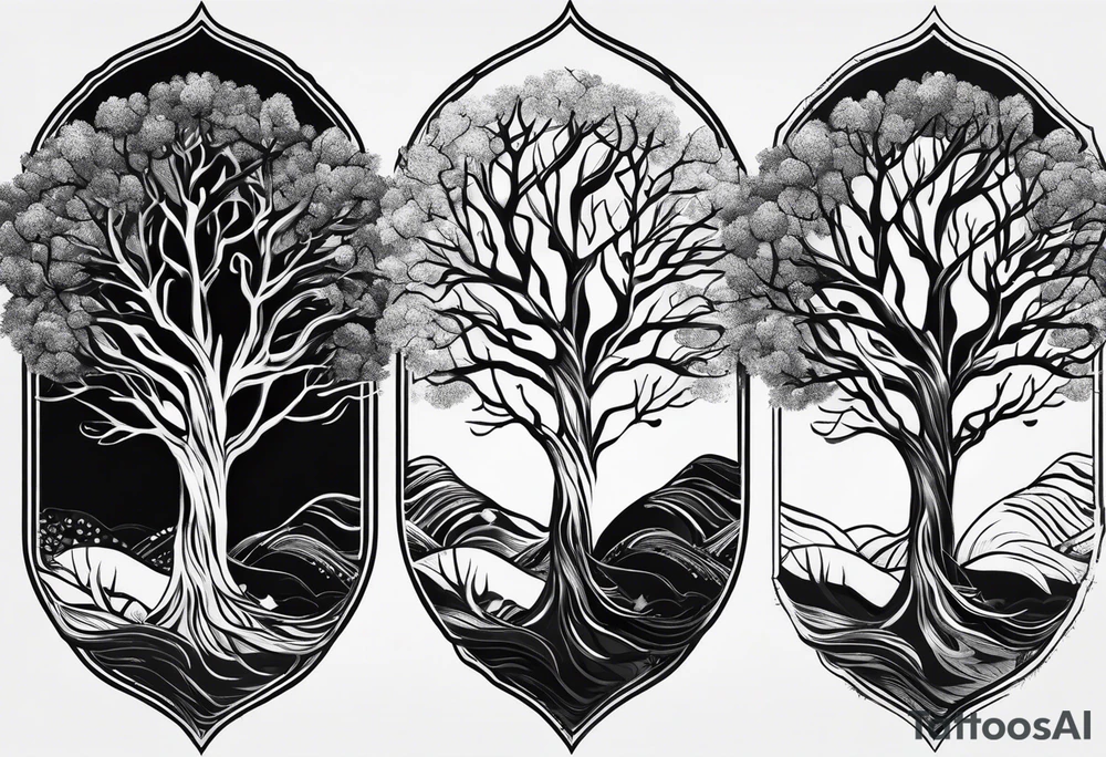 Simple tree tattoo idea