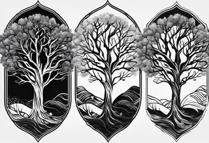 Simple tree tattoo idea