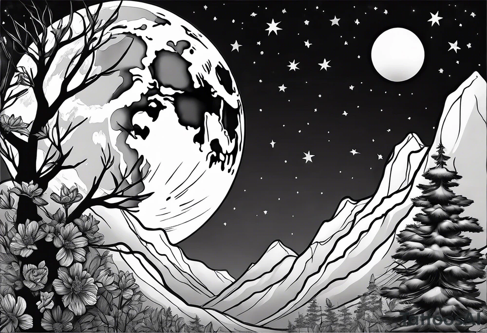 Full moon tattoo idea