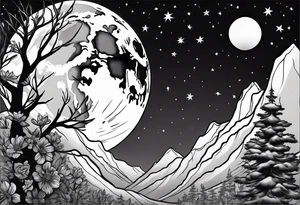 Full moon tattoo idea