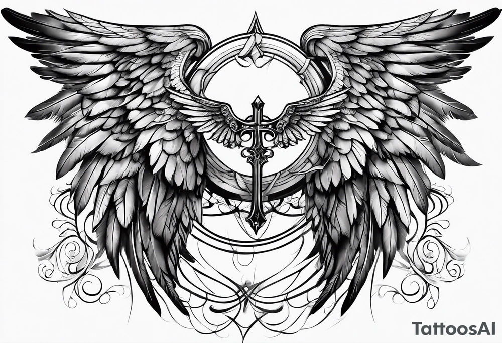 Angel wings tattoo idea