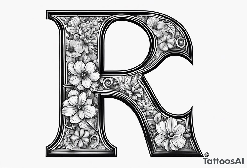 Illuminated letter A With disco ball theme. Disco ball inside the A and like flower in the background tattoo idea