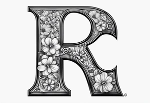 Illuminated letter A With disco ball theme. Disco ball inside the A and like flower in the background tattoo idea