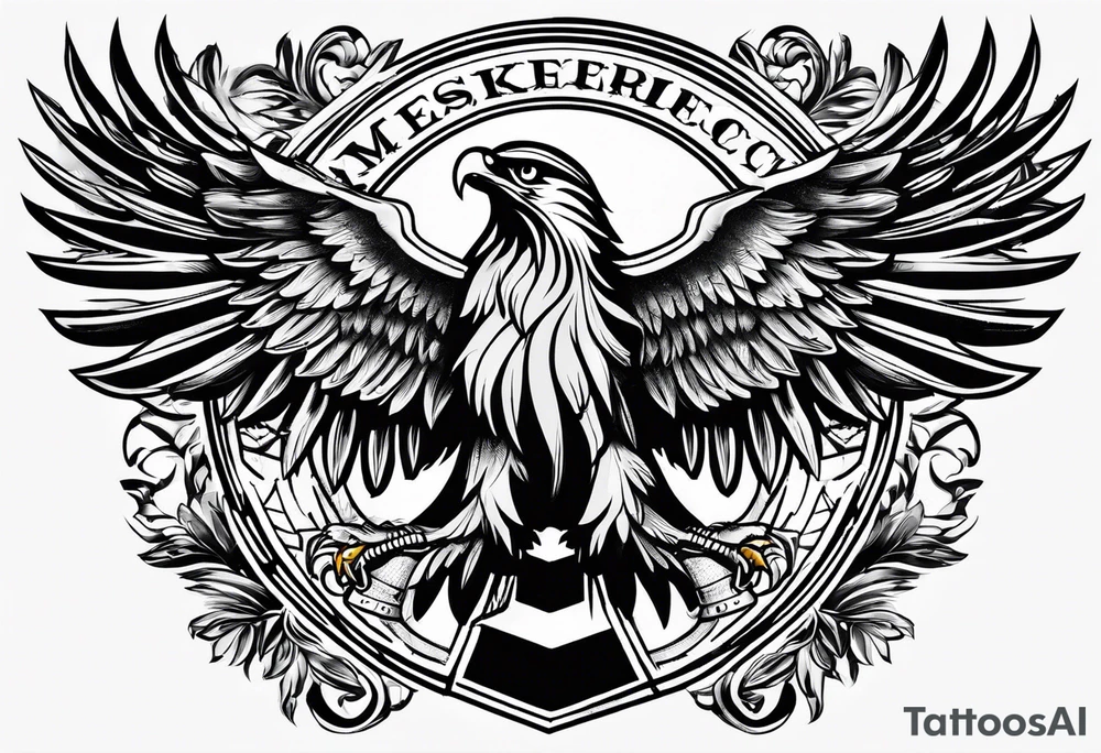 a German plaque with the german eagle tattoo idea