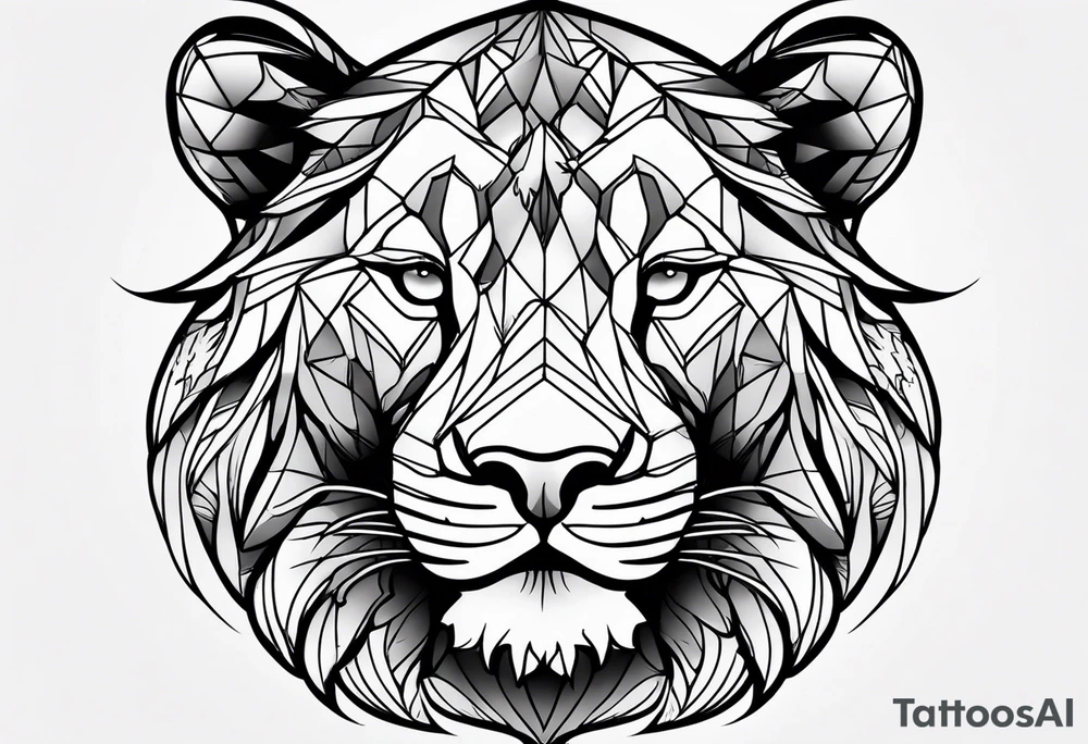 Um leão para fechar os braços tattoo idea