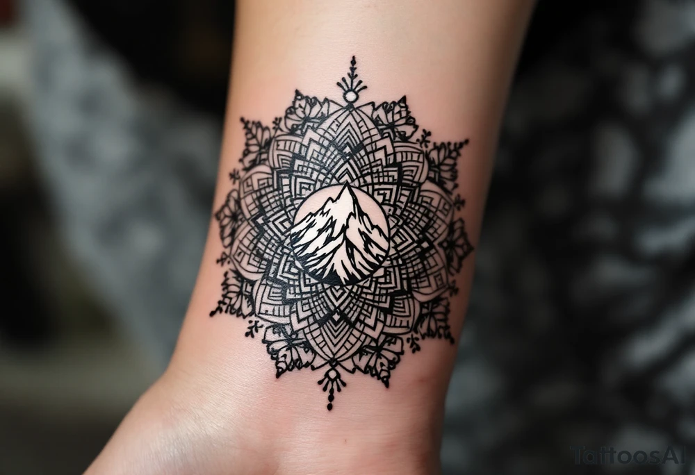 mt everest mandala tattoo idea