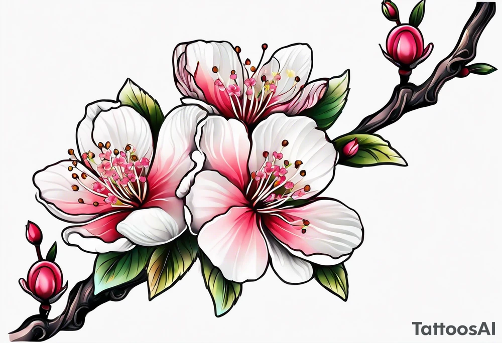 Small cherryblossom tatoo tattoo idea