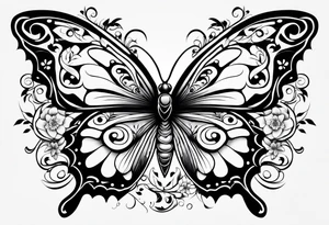 A night butterfly tattoo idea