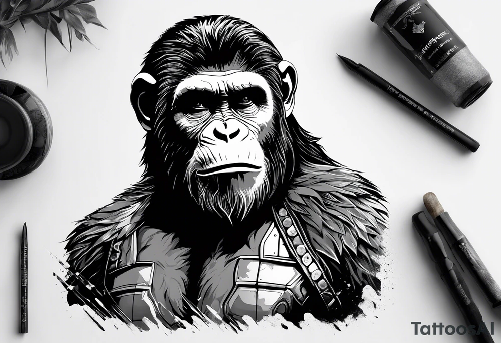 Caeser from planet of the apes tattoo idea