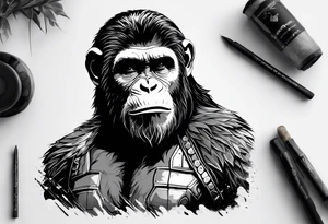 Caeser from planet of the apes tattoo idea