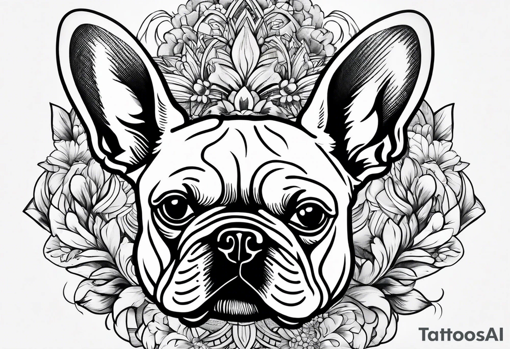 French bulldog tattoo idea