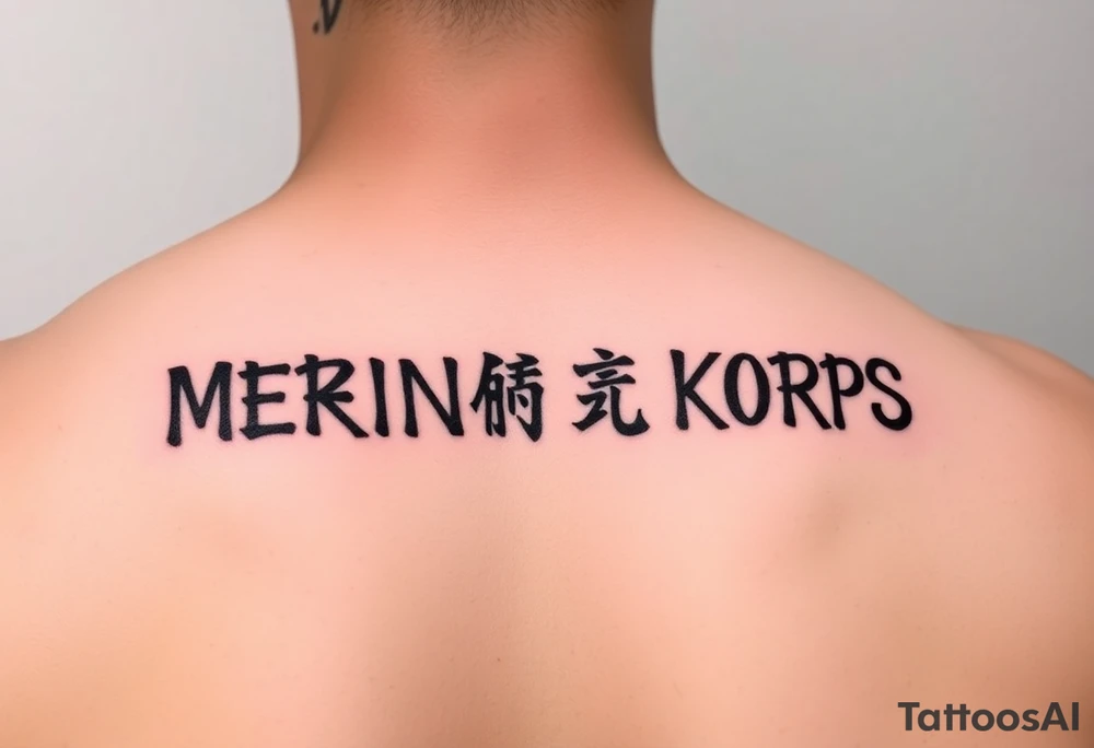 Republic of Korea
Marine Corps
lettering to arm tattoo idea