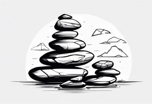 Rocks stacked on top of each other tattoo idea