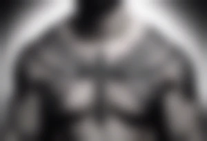 Men’s right pectoral and upper neck tattoo of Coptic Christian cross with black and white fading. Tattoo needs to be realistic with Christian orthodox tone. tattoo idea
