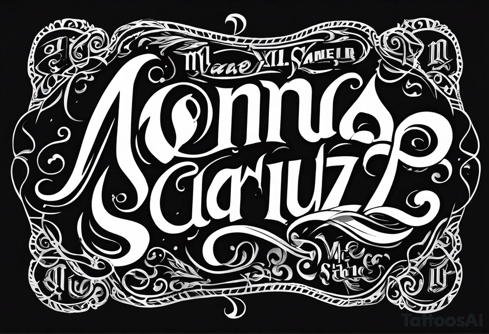 My moms name, Santa Cruz tattoo idea