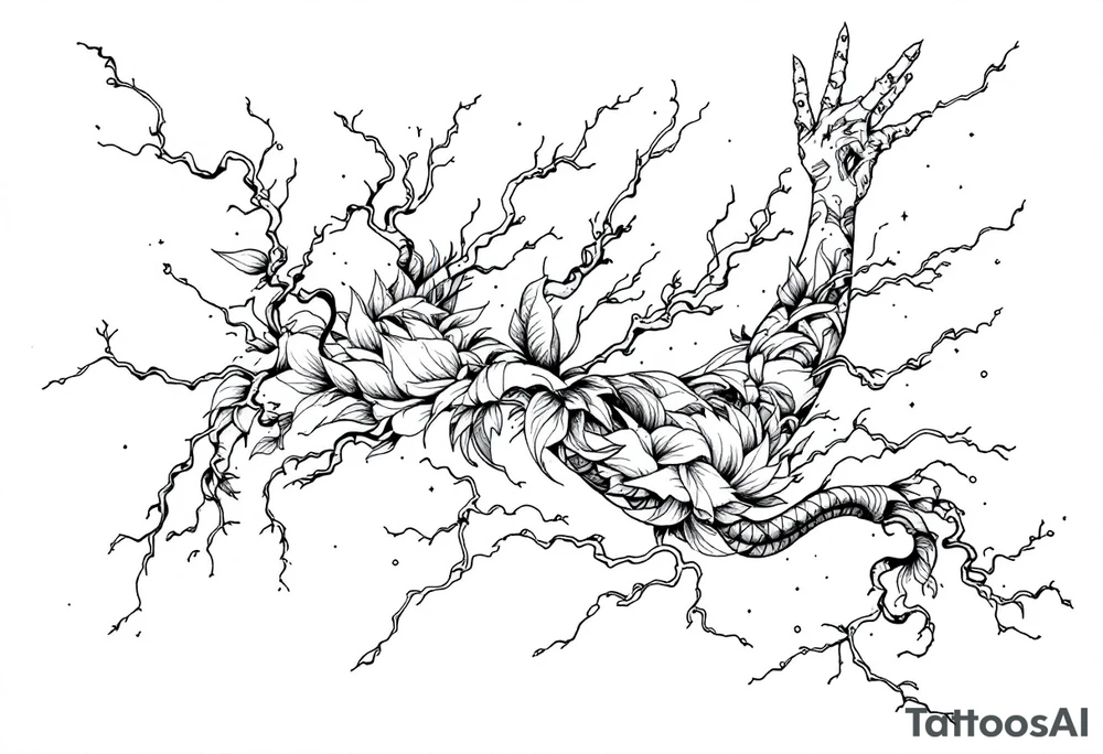 Lightning striking tattoo idea