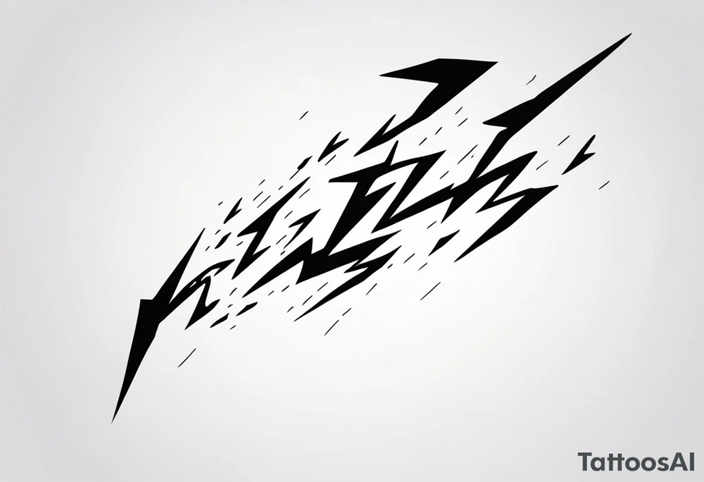 Bold Lightning Bolt tattoo idea