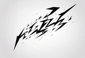 Bold Lightning Bolt tattoo idea