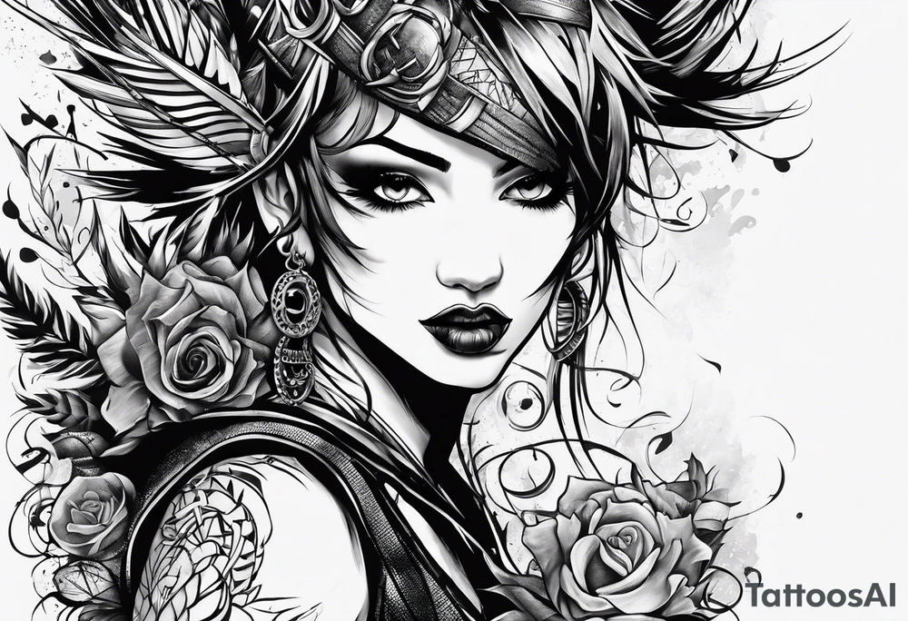 punk rocker tattoo idea