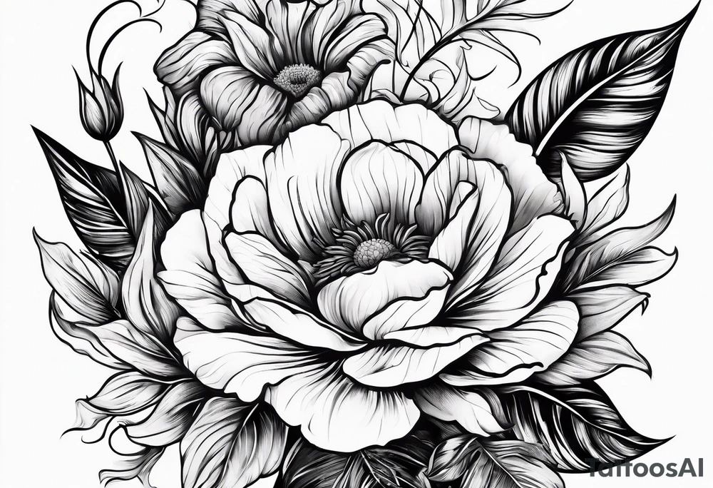 dead flower in a vase tattoo idea
