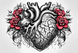 heart brain scale tattoo idea