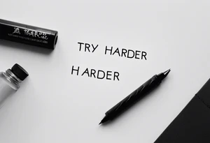 “Try harder” in another language  for a finger tattoo tattoo idea