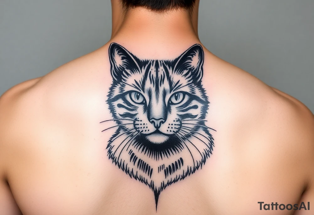 black cat tattoo idea