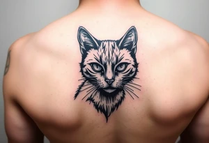 black cat tattoo idea