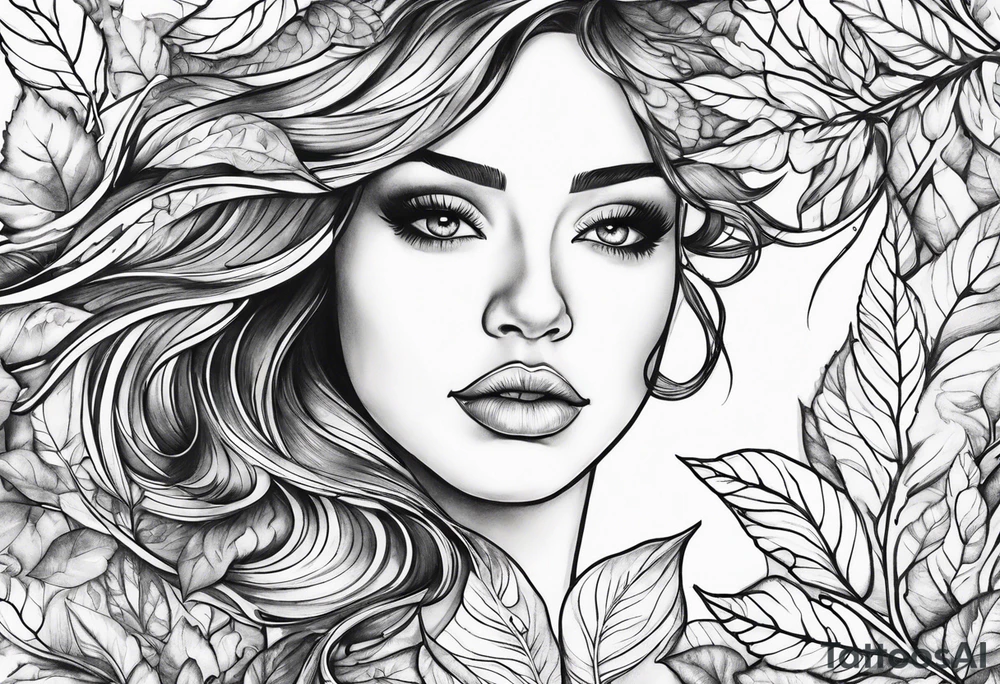 Leaves swirling in the wind tattoo idea