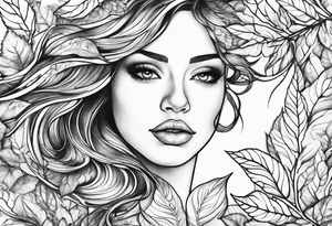 Leaves swirling in the wind tattoo idea