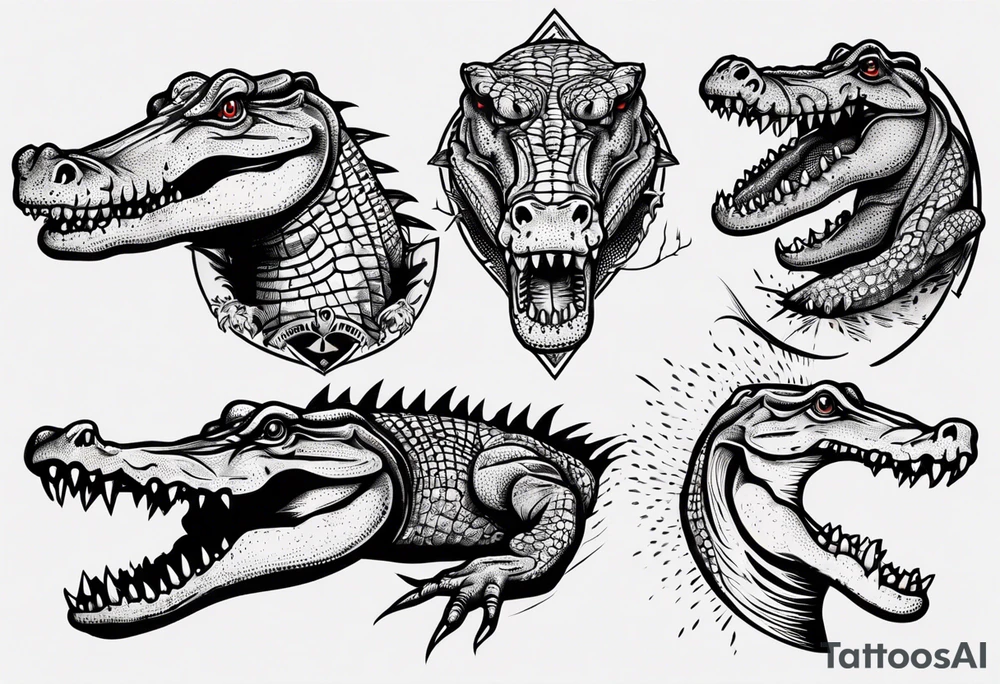crocodile tattoo idea