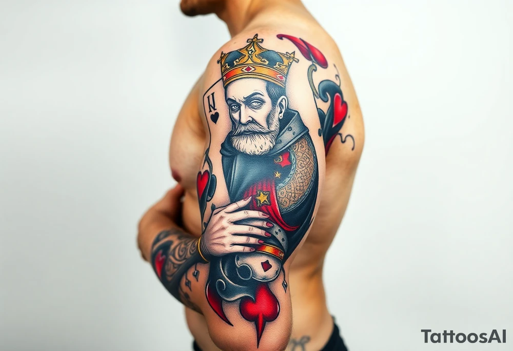 poker
king of hearts tattoo idea