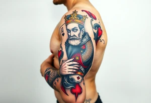 poker
king of hearts tattoo idea
