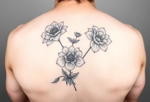 Minimalistic flowers tattoo idea