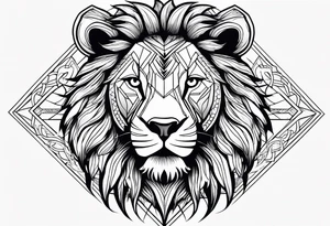 lion, african, roaring, symmetrically, chest tattoo tattoo idea