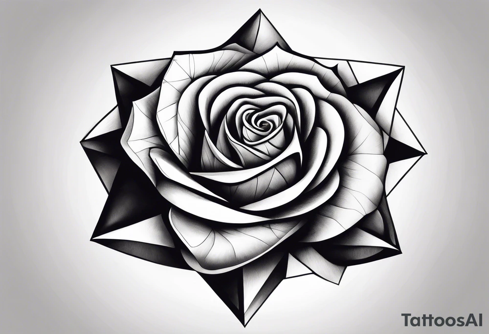 Mc Escher rose make it more mc Escher tattoo idea