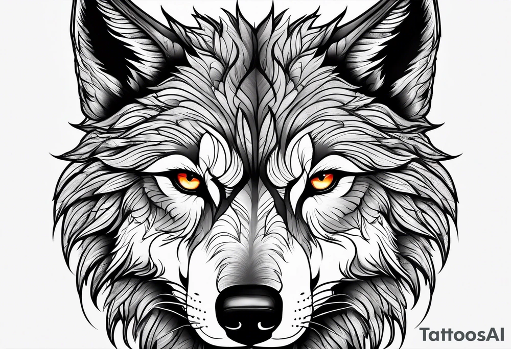 Sexy and angry wolf for woman, along left side of woman’s body tattoo idea