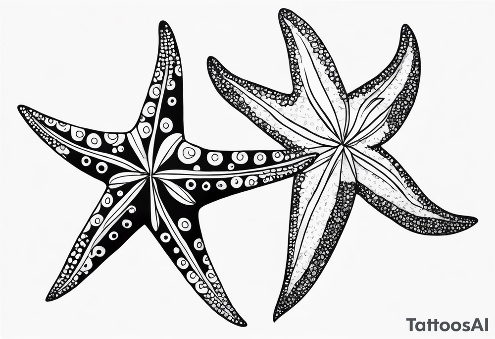 Two Starfish hugging tattoo idea