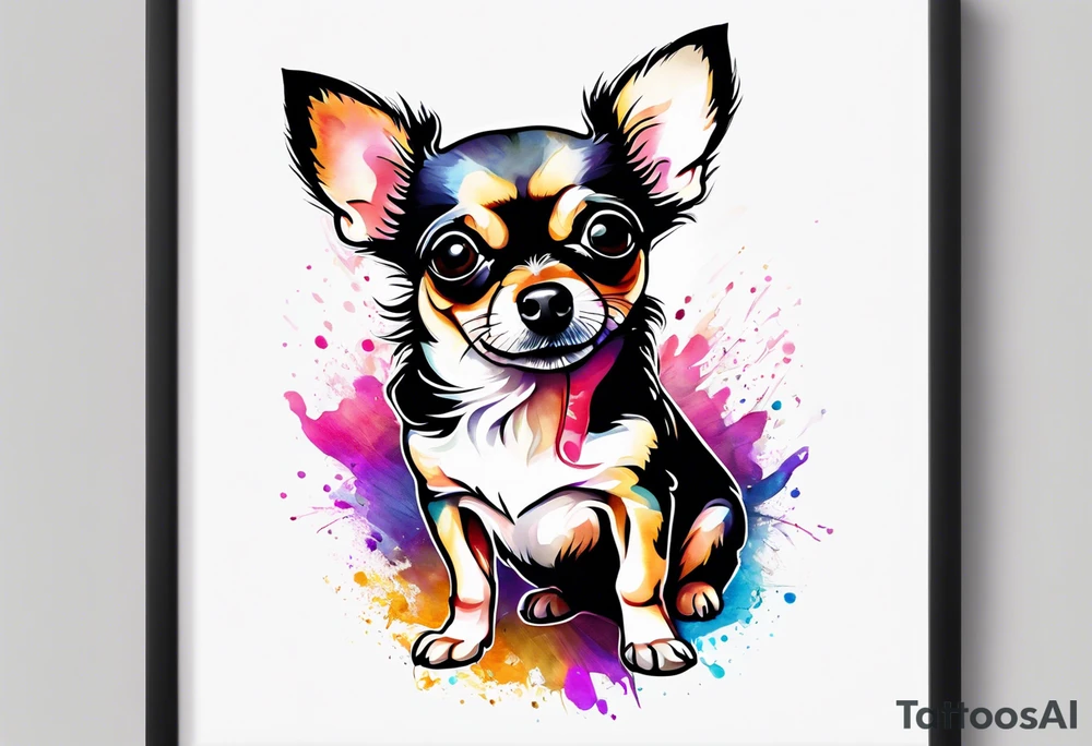 Funny chihuahua tattoo idea