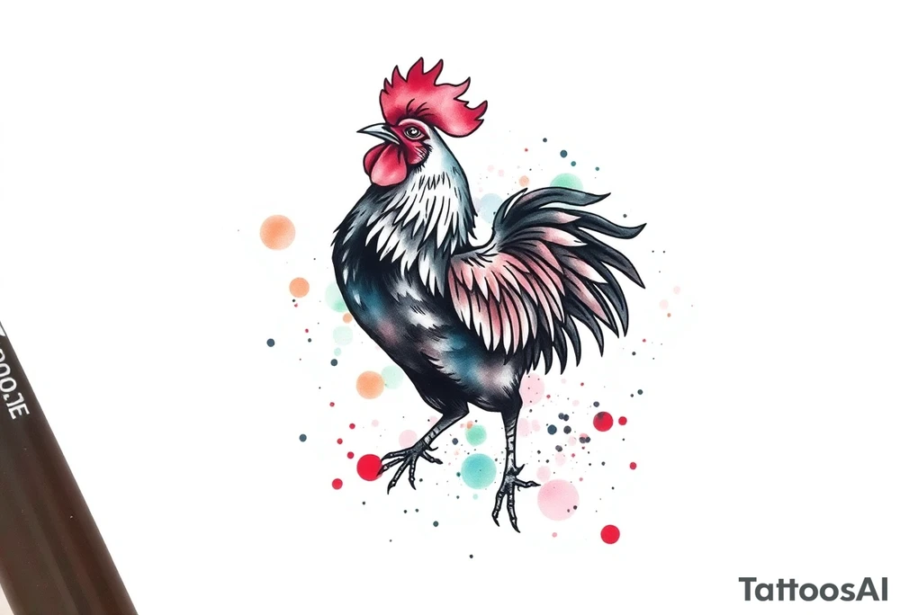 fighting rooster tattoo idea