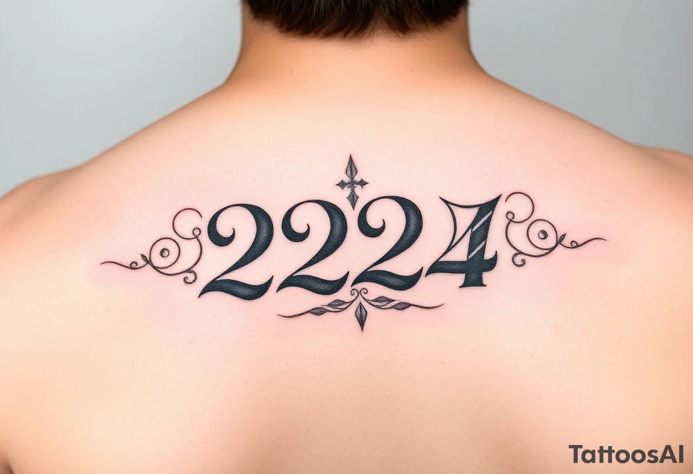 Simple 224 meaning today tomorrow an forever it will be a symbolize my relationship with my partner maybe the number 224 in a tattoo tattoo idea