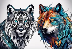 Alpha group of animals tattoo idea