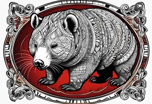 wombat tattoo idea