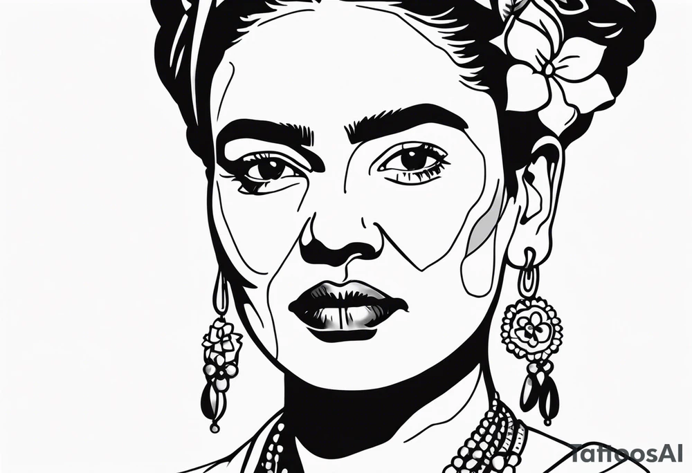 Frida Kahlo Portrait tattoo idea