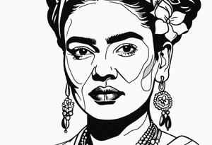Frida Kahlo Portrait tattoo idea