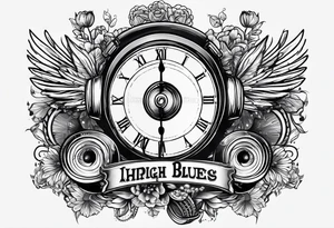 Simple blues music tattoo tattoo idea