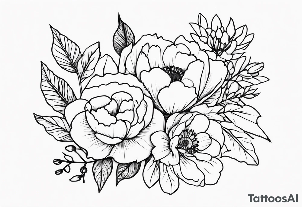 birth flowers tattoo idea